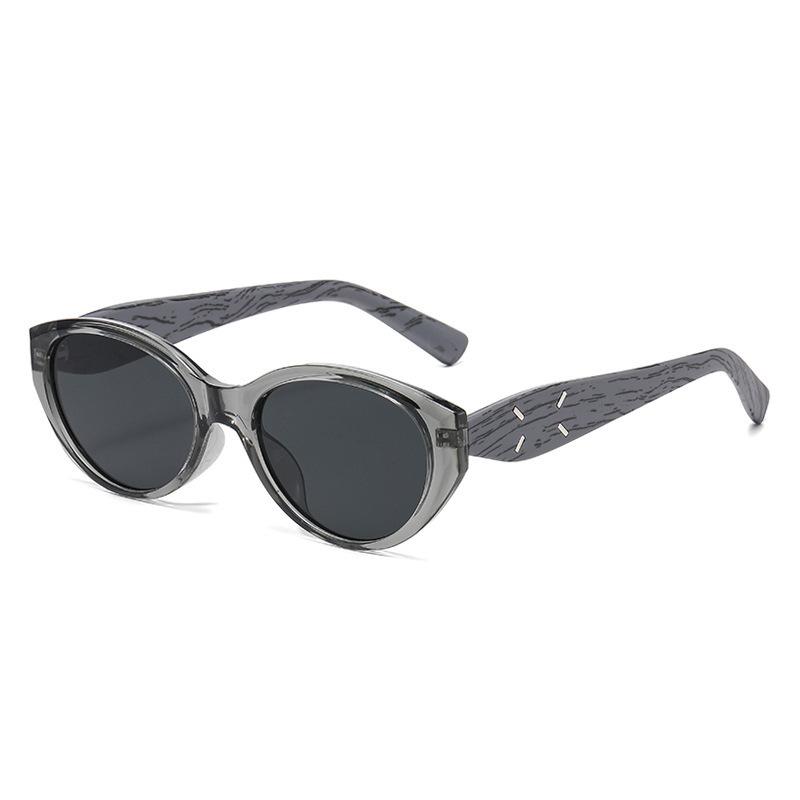 

Cat Eye Sunglasses Men S And Women S Sunglasses Wood Grain Legs High Quality Spice Girl High Sense Polarized Glasses Fashion non-polarized lenses