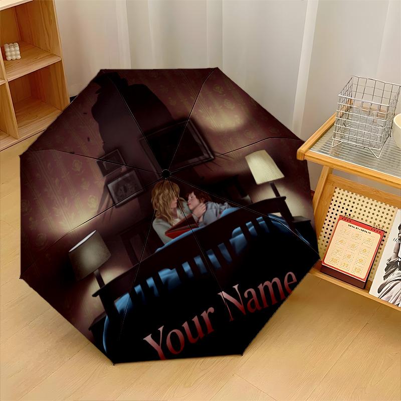 Custom Text Automatic 8 Bone Umbrella, Portable Sun Rain Protection UmbrellaThe Babadook