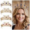 Luxury Rhinestone Diadem Elegant Princess Tiaras Trendy Girls Party Headbands  Photography Props