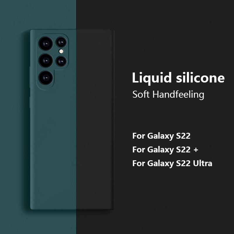Liquid Silicone Case For Samsung Galaxy S22 S24 Ultra S23 S20 S21 FE S25 Edge A17 A52 A55 A53 A54 A56 5G S26 A37 A57 Soft Cover