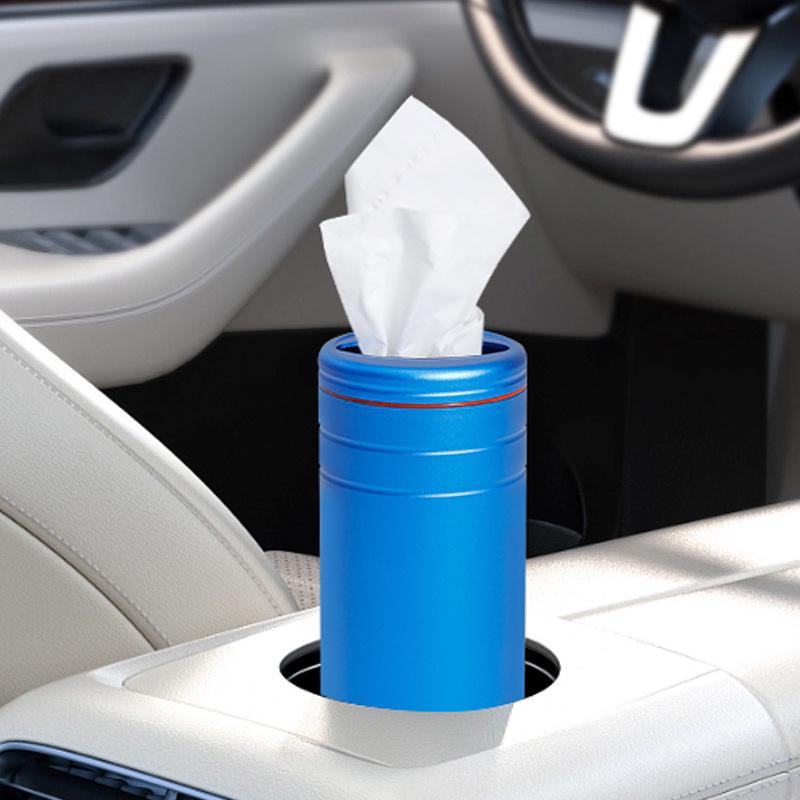 Car Cup Holder Tissue Dispenser - Creative Cylinder Tissue Box for Car.