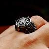 Neues Design Vintage Edelstahl Auge des Horus Ring für Männer Punk Altes Ägypten Pharao Text Symbol Ringe Amulett Schmuck Geschenke