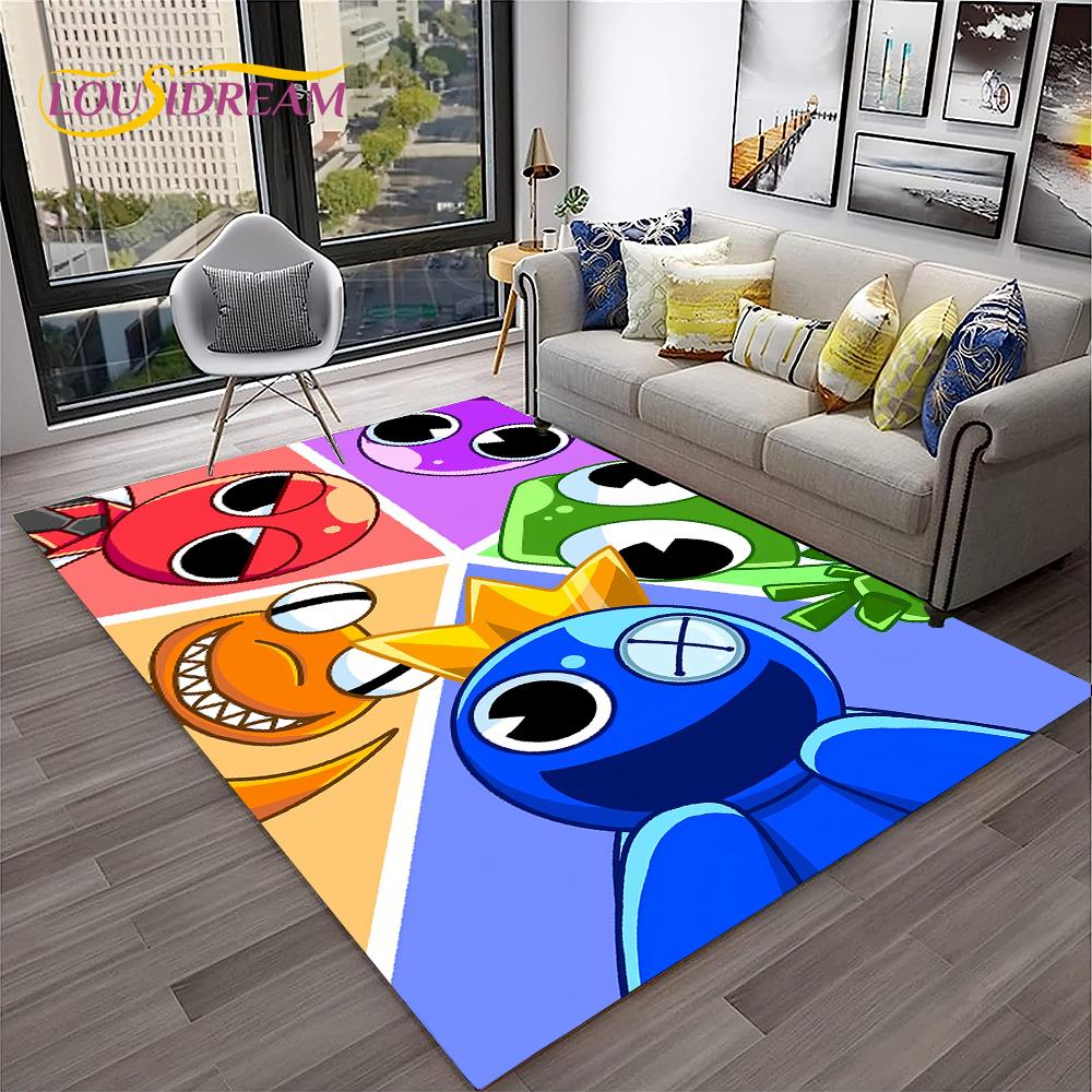 Game R-Rainbow Friends Cartoon  Area Rug,Carpet for Home Living Room Bedroom Sofa Doormat Decor,kid Play Non-slip Floor Mat Gift
