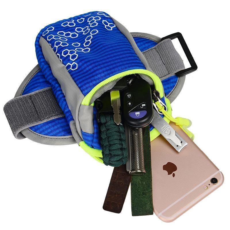 6in Outdoor Sport Running Arm Bag Wrist Pouch Exercise Jogging Gym Adjustable Waterproof Phone Arm Bag for Phone Keys