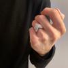 Dainty Vintage Heart Rings For Women Diamond Ring Aesthetic Wedding Bands Jewelry Gift