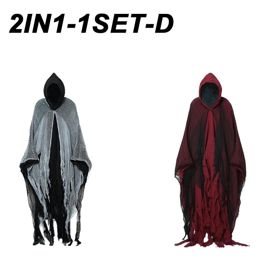 Halloween Cloak Witch Cloak Grim Reaper Costume Cloak Haunted House Costume Dress Up Horror Trick Costume Props