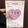 Heart Film Magnetic Phone Holder: Japanese-Korean Style Airbag Stand with Retractable Desktop Support