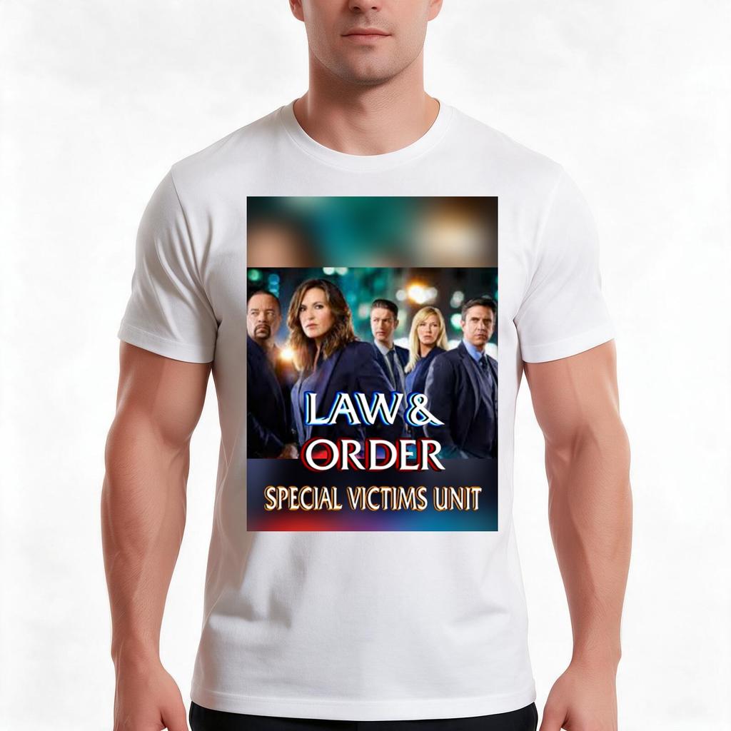 Law And Order Svu Tshirt Summer Casual Cotton Tee Oversized Streetwear Tops Vintage Graphic Print Loose Fit Short Sleeve