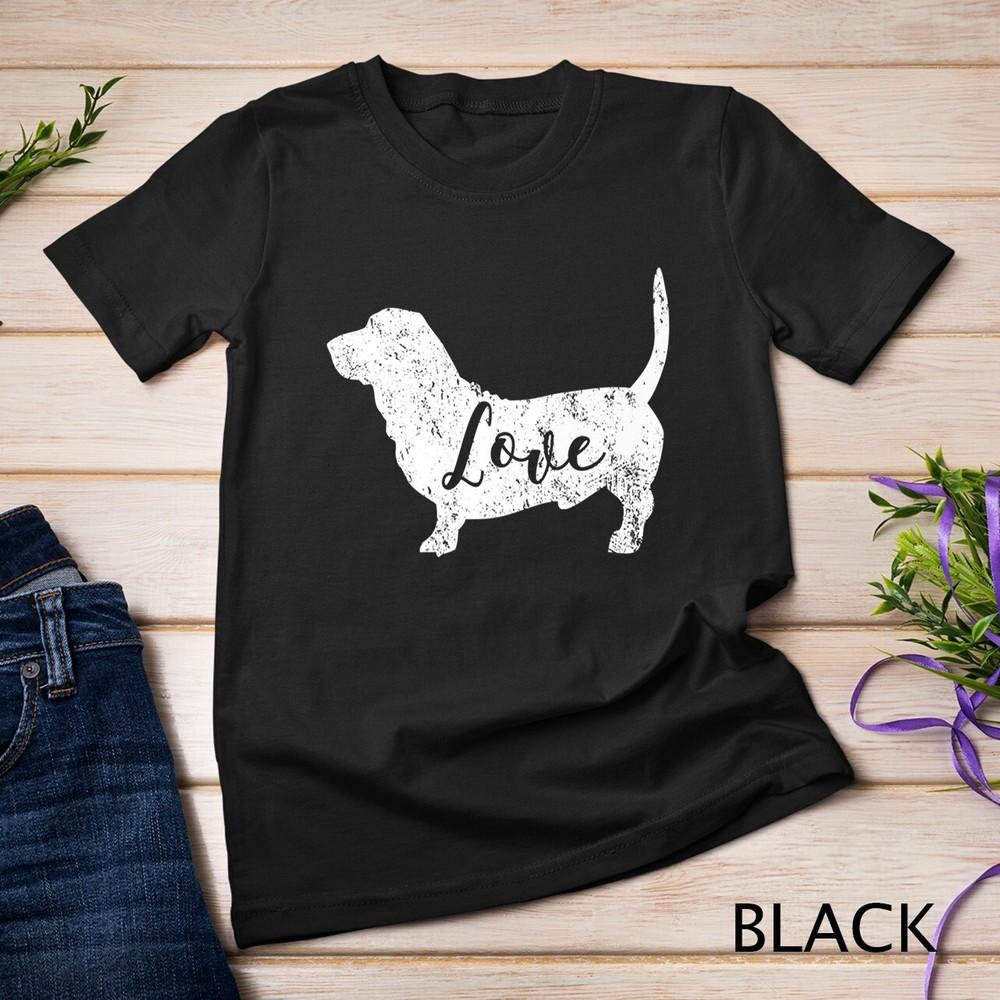 Love Basset Hounds T-Shirt Vintage Look Unisex T-shirt
