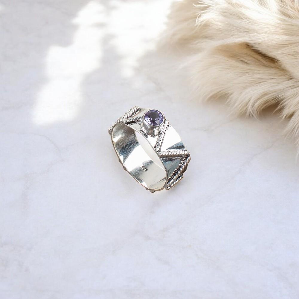 Iolite Gemstone 925 Sterling Silver Jewelry Handmade Fashionable Ring For Gift RR-15-6