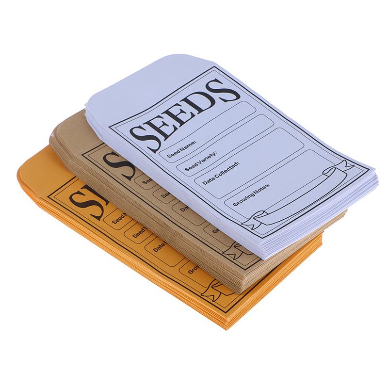 20 ks kraftových papírových obálek se semeny, znovu uzavíratelné samolepicí sáčky Uložení semen pro sběr Sáčky na uskladnění semen zeleniny