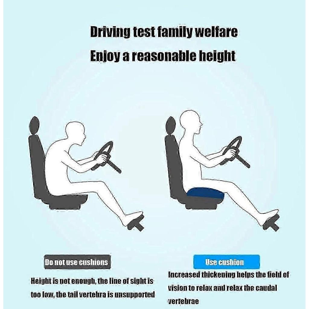 2026 Adult Booster Seat Cushion for Short People, Car, Office Chair, Home, Wheelchair, angle Lift (Grey)