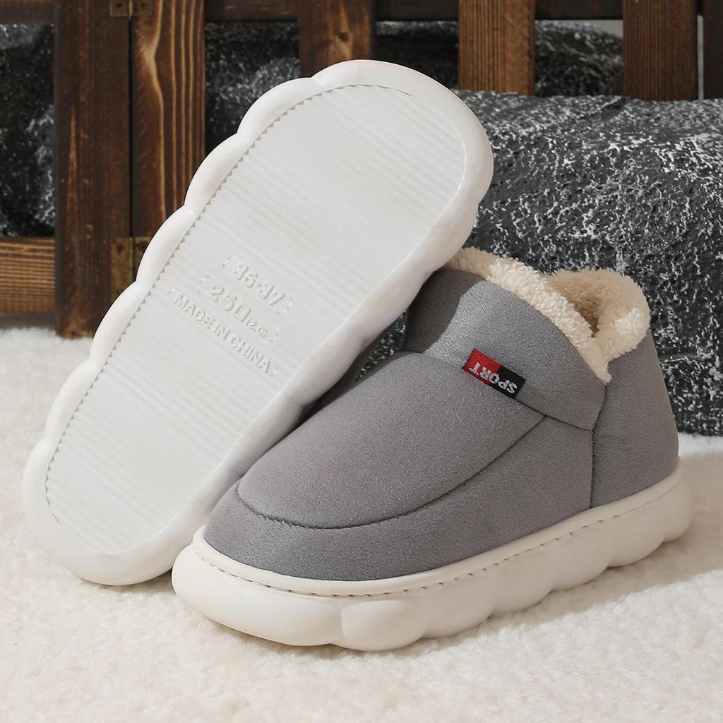 Unisex Zimowe Buty Pluszowe Ciepłe Płaskie Męskie Damskie Kapcie Domowe Puszyste Męskie Bawełniane Przytulne Buty Moda Casual Futro Pluszowe