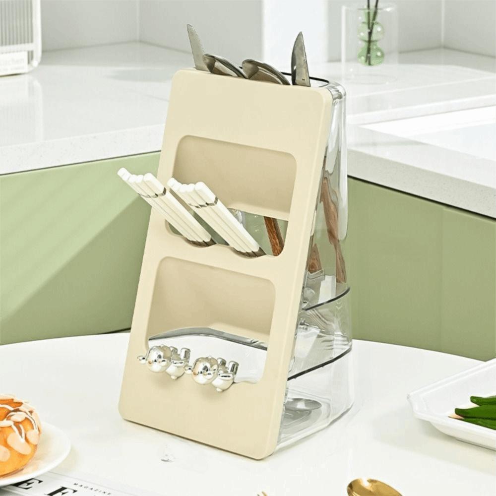 Large Capacity Chopstick Draining Rack 3 Layers Tableware Shelfs Office Supplies