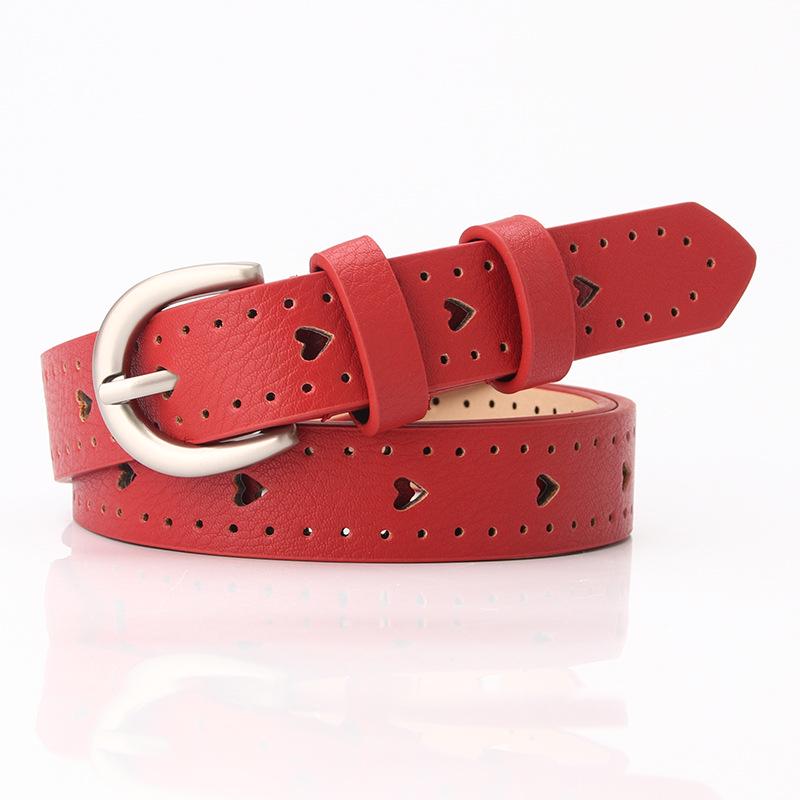 Trendy Women's Belt, Fashionable Pin Buckle, Simple and Versatile Women's Personalized Belt, Love Hollow Decorative Belt
