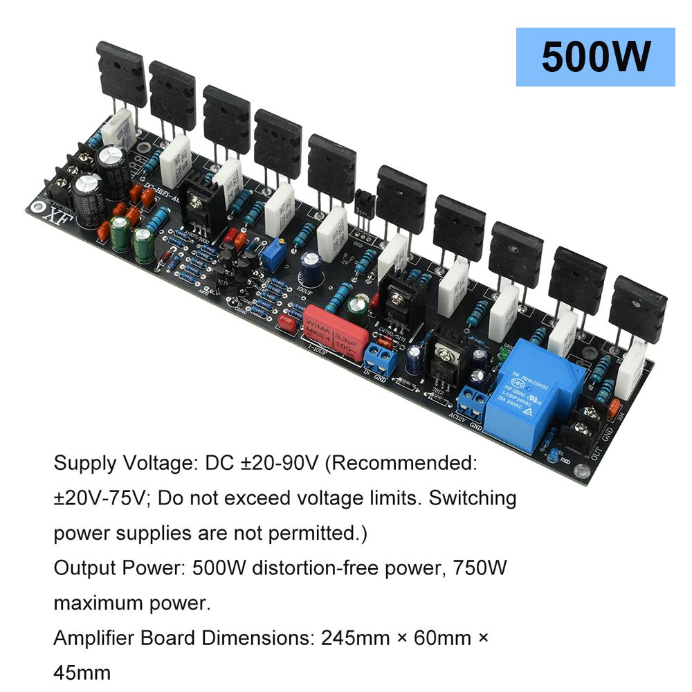 DC 20V-90V 500W 400W 300W 200W Power Amplifier Board 1943+5200 Mono HIFI Paired Tube Post Stage High Power Audio Amplifier Board