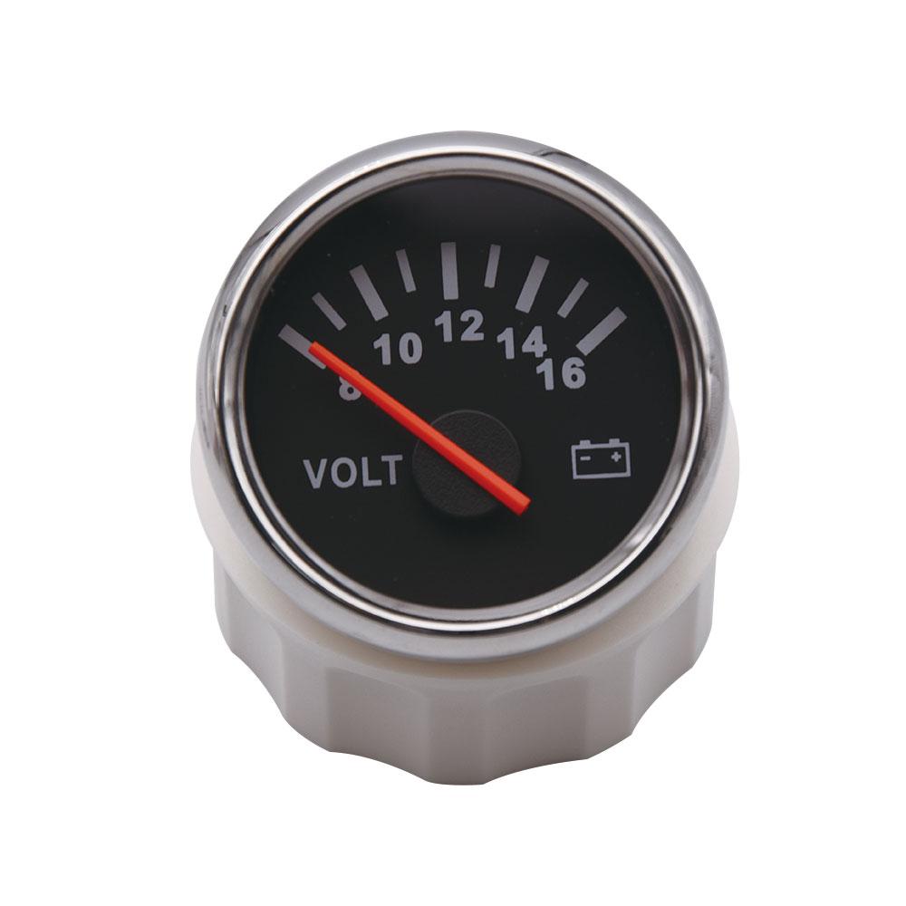 2" 52mm Voltmeter 8-16V Digital Voltmeter Ammeter 12v Meter Display VOLTS Voltage Gauge Car Red Backlight Car Boat Instrument