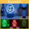 Wekity Led 3d Night Light Illusion Lamp 16 Colour Change Decor Lamp Gifts Kids