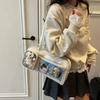 New Cute Ita Bag Large Capacity Fashion Shoulder Bag Lolita Girls Transparent Cosplay Handbag DIY Badge Display Underarm Bag