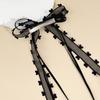 Long Ribbon Bowknot Lace Hair Clip Heart Trim Hairpin Women Barrettes Ponytail Holder for Lady Girl Hair Styling Clip