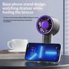 Portable Usb Rechargeable Handheld Fan With Phone Holder Low Noise Strong Airflow Suitable For Office Outdoor And Commuting Use