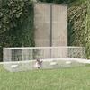 VidaXL Rabbit Cage 4 Panels 217x79x54 Cm Galvanized Iron Hutch Enclosure Run 171570
