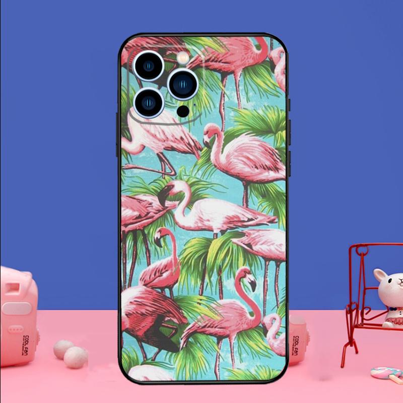 Rosa Roter Flamingo Handyhülle Für iPhone 17 16 15 14 13 11 12 Pro Max Plus 13 12 mini 16e 17 Air Bumper Hülle