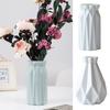 Elegant Origami Plastic Vase Imitation Ceramic Flower Pot For Stylish Home Decor
