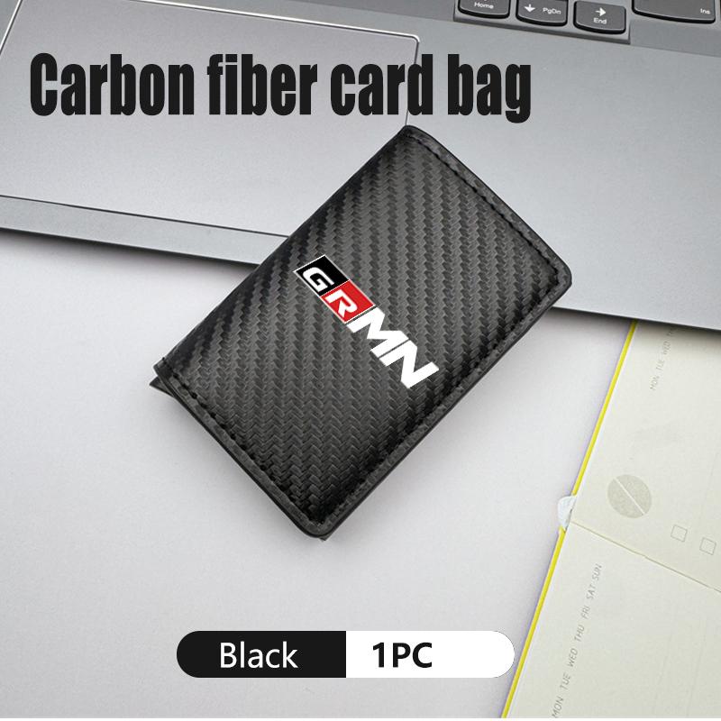 

Carbon Fiber Car Wallet Anti-theft Anti Magnetic ID Card Credit Card Holder For Toyota Crown GR Sport Corolla YARIS Auris C-HR