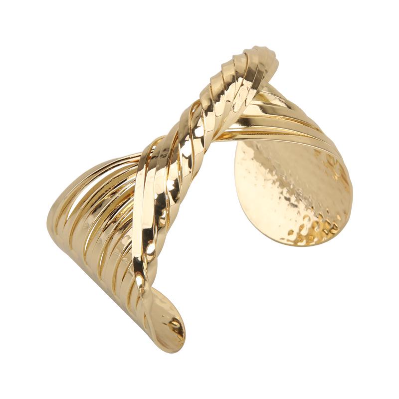 Vintage High-End Twisted Metal Crossover Wrap Bangle