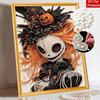 Halloween Pearl Painting Art Full Pearl Pumpkin Skull Handmade Diy Home Decorations