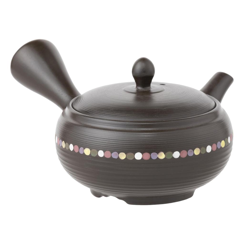 Dot with Mesh for Roasted Green and Brown Rice Made In Product Tk015 Tokoname-yaki Teapot, Takeharu, Medium-sized Pattern, 270ml, Closure,