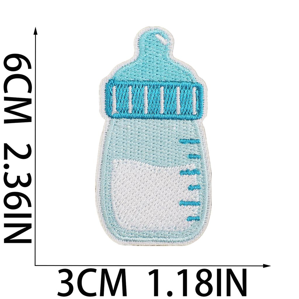 Female Treasure Toy Deer Decorative Embroidery Cloth Sticker Cartoon Bear Patch Sticker Saliva Pocket Milk Bottle Computer Embroidery Label Ironing