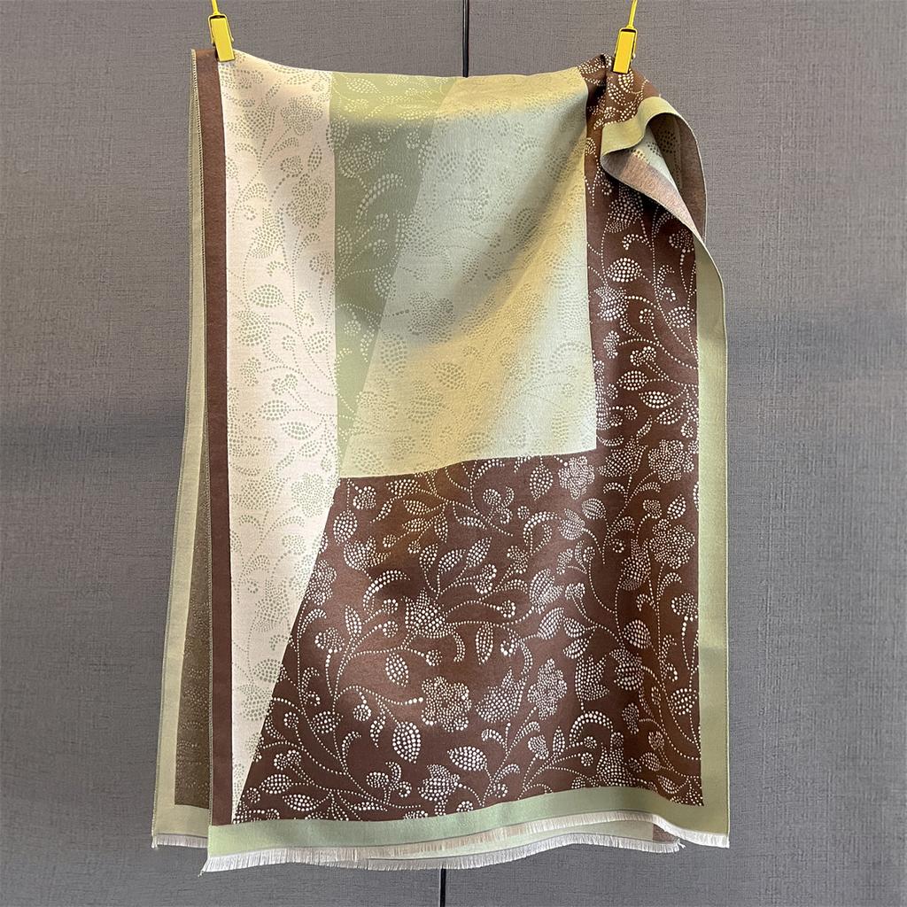 Luxury Warm Scarf For Women 63*185cm Tassel Shawl Imitation Cashmere Cashew Pashmina Warps Autumn/Winter Coldproof Blanket