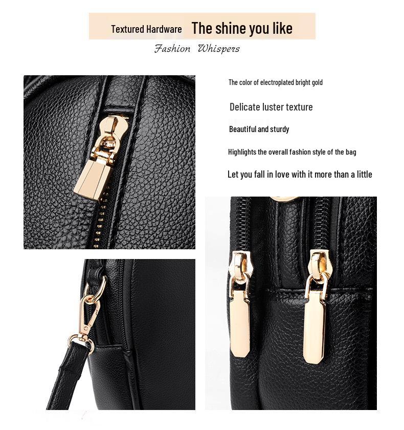 Modna damska torba crossbody 2025 z wieloma przegrodami - Koreański styl, codzienna torba na ramię na telefon dla mam i pań