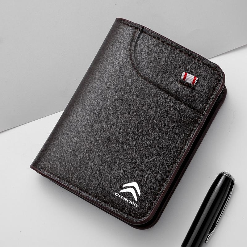 

Leather Car Driver License Credit Card Holder Case Wallet Car Accessory for Citroen C3 C4 C5 C3-XR berlingo jumper saxo c1 c2 c5 коричневый