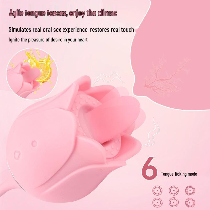 Duoreiso 18-Function Vibrating Tongue-Licking Lotus Flower Adult Toy