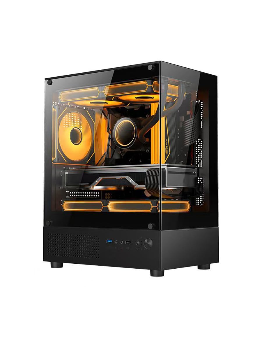 

Zacoora XWmini PC Case, Micro-ATX Mini Tower Tempered Glass PC Case for Micro-ATX (XW MINI-Black)