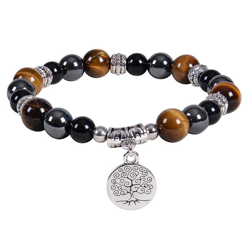 JYL TS Bracelet Couple Magnetic  Healing Stone Charm Enhances Health & Bond tiger eye лаванда розовый