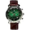 Salvatore Marra Chronograph Watch Multi-Faceted Glass Green Brown Business Formal Men's Timepiece