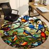 1pc Birds Nature Office Round Area Rug, Under Office Chairs Bedroom Living Room Home Decor, Room Deco