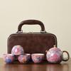 Ru kiln full color exquisite beam pot single pot high-end tea making utensil household ceramic teapot tea set Xishi pot series