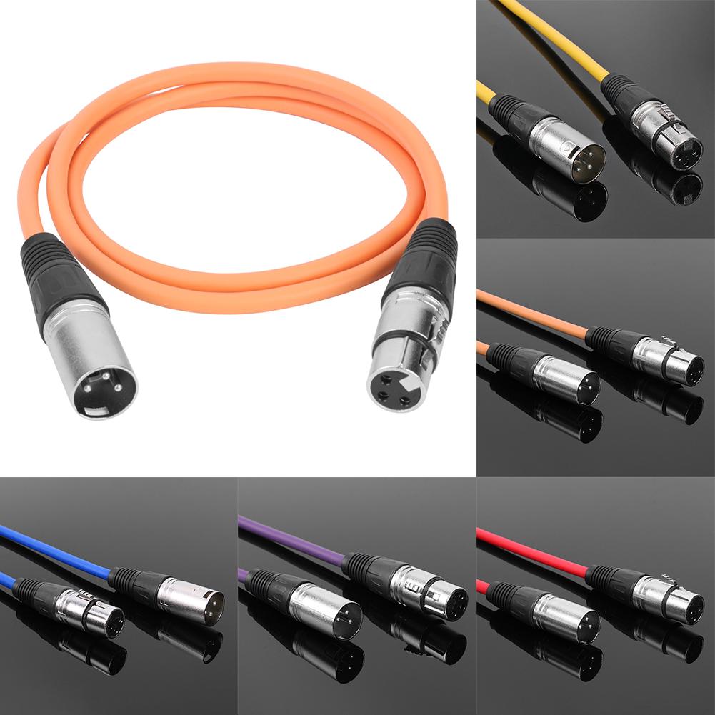 1m 3Pin XLR Male To XLR Female Balanced Speaker Cable for Microphone Stage DJ