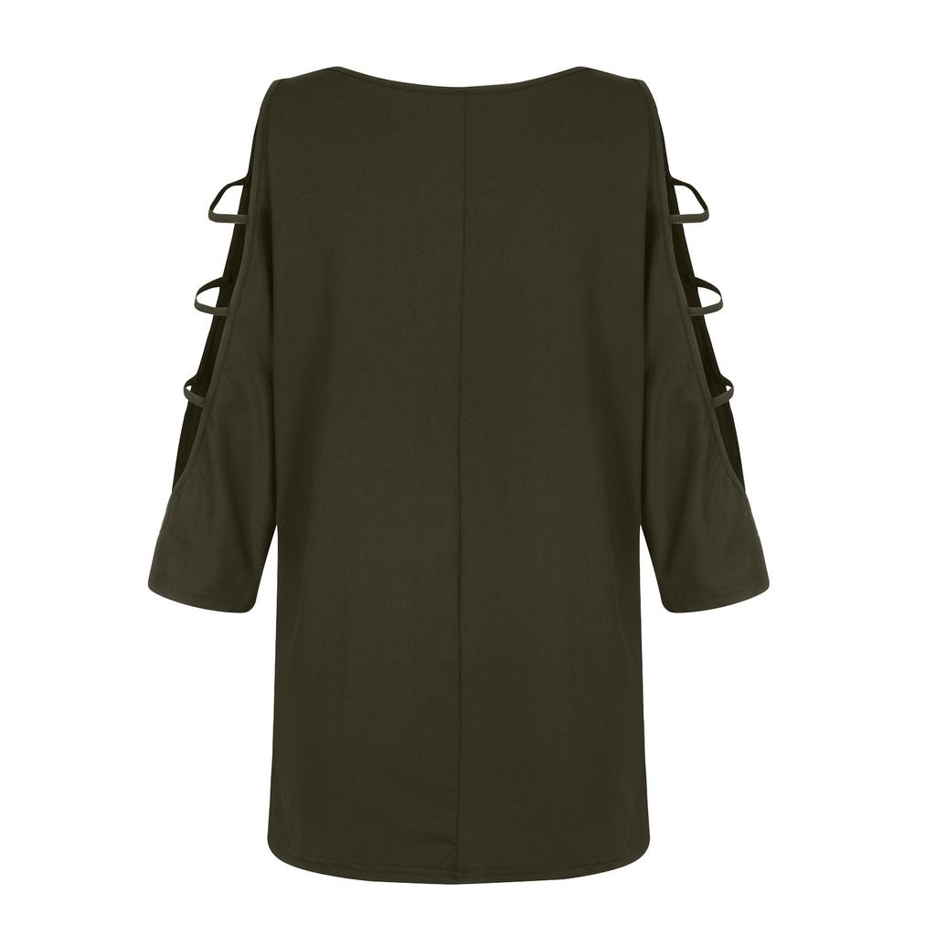 Women's Off-shoulder -quarter Sleeve Casual Sleeve T-shirt