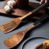 2Pcs/Set Acacia Wood Cooking Utensil Long Handle Spatula+Slotted Spatula Kitchen Tools (BPA Free, No FDA)