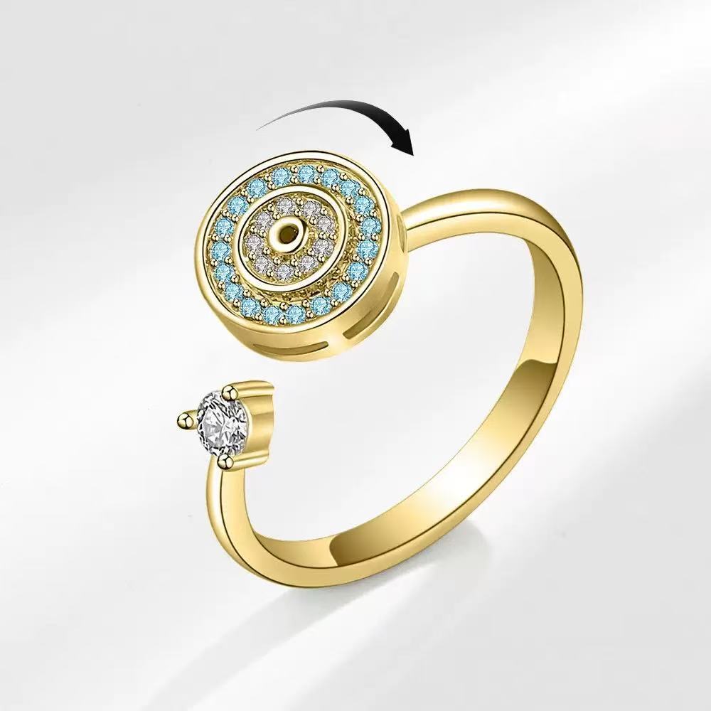 Fidget Spinner Ring for Women, Minimalist Fashion Rotatable Ring, INS Trend Light Luxury Cool Style Jewelry