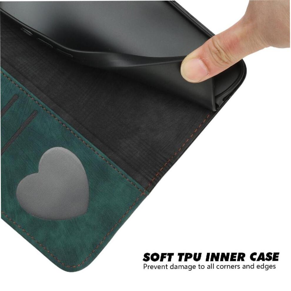 (Green) Case for Xiaomi Redmi Note 14 Pro 4g with Card Slot Stand Flip Folio Book Kickstand Protective Wallet Pu Leather Magnetic Closure