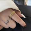 Anello Minimalista alla Moda Ins con Design Personalizzato a Naso di Maiale Multi-strato Vuoto Versatile per Fidanzate Anello Dolce Delicato