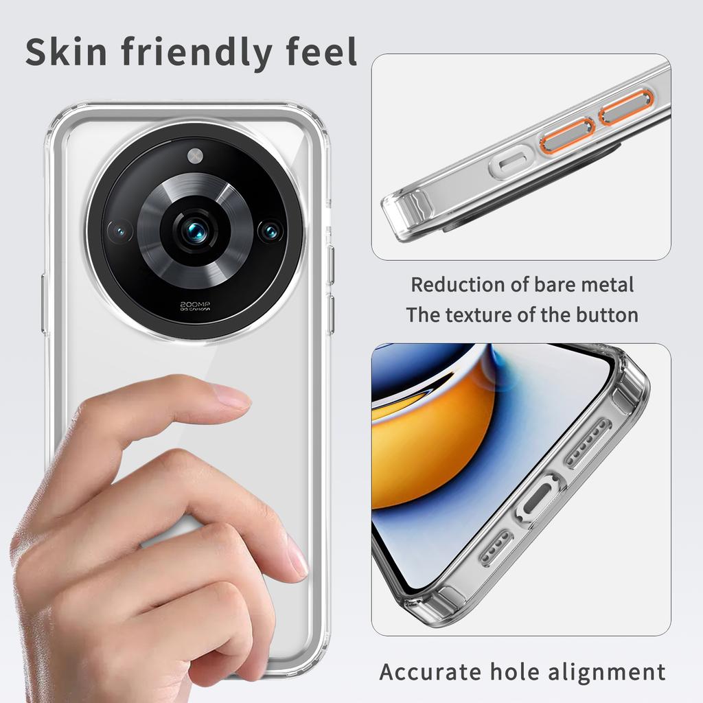 For Realme 11 Pro+ 5G/11 Pro 5G Back Case Clear PC+TPU Drop-proof Phone Cover