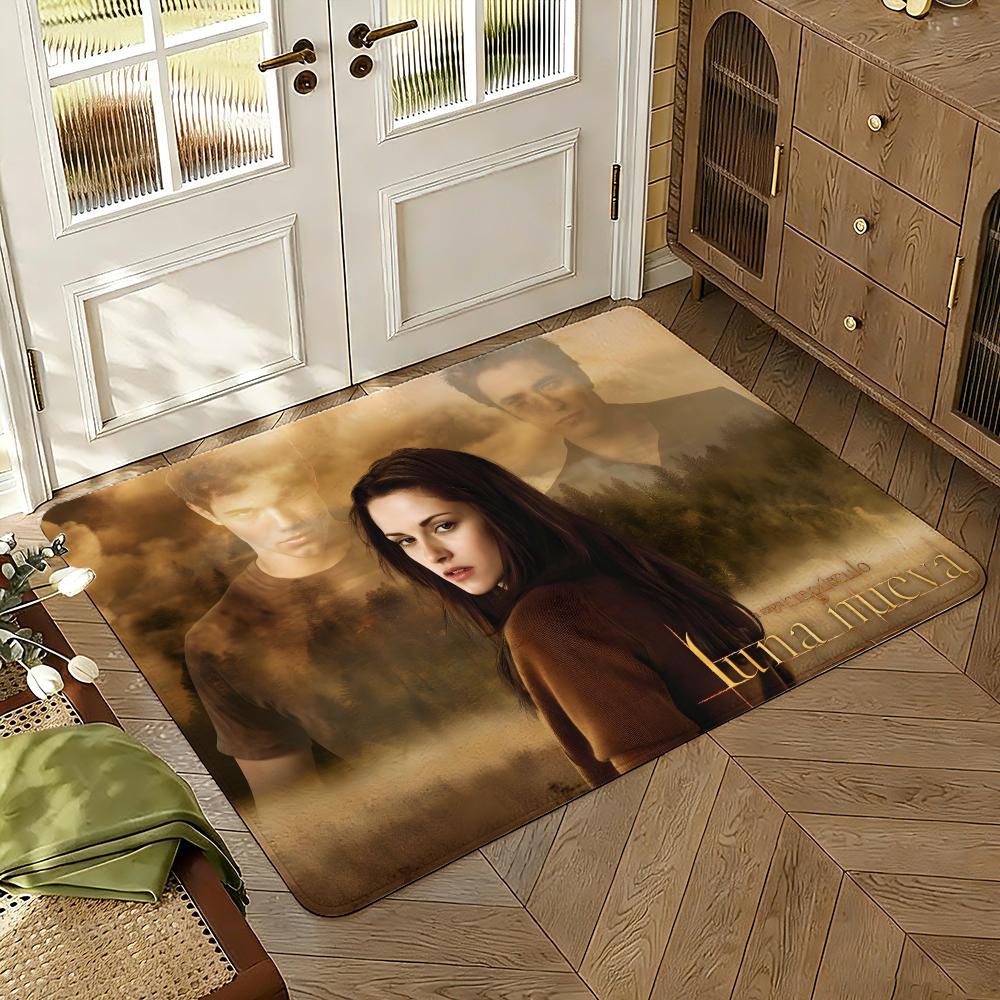 Classic Movie T-Twilight Floor Mat Soft Thickened Absorbent Non-Slip Bedroom Living Room Door Mat Home Decor Flannel Rugs